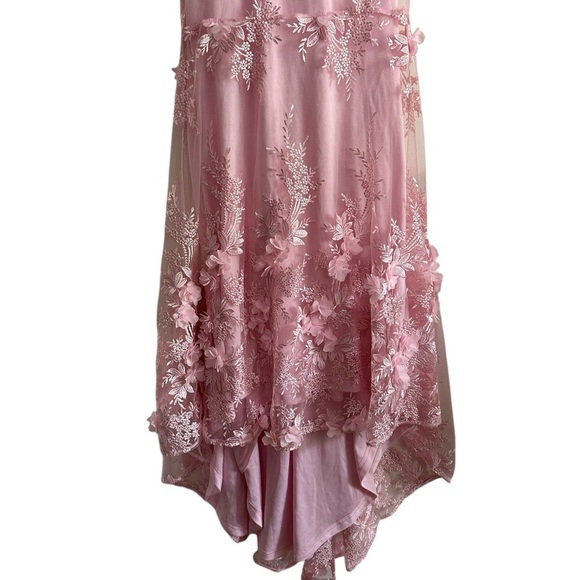 Lulus Radiant Expectations Pink Embroidered Floral Bustier Maxi Dress Size XS - Picture 15 of 17